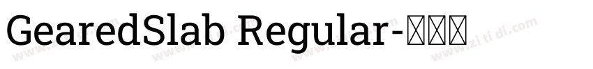 GearedSlab Regular字体转换